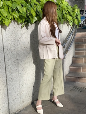 「オフィススタイル」｜「アイテム（その他）」を使った、amさん（レディース・165cm）の春コーディネート