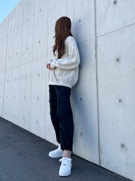 「厚底」｜「アイテム（その他）」を使った、amさん（レディース・165cm）の春コーディネート