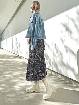 「厚底」｜「アイテム（その他）」を使った、amさん（レディース・165cm）の秋コーディネート