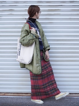 「ALBERTA FERRETTI（アルベルタフェレッティ）のアイテム」を使った、𝚛𝚒𝚜𝚊さん（レディース・161cm）の冬コーディネート