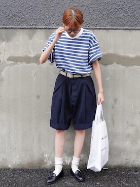 「Scye（サイ）のアイテム」を使った、𝚛𝚒𝚜𝚊さん（レディース・161cm）の夏コーディネート