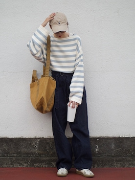 「COMOLI（コモリ）のアイテム」を使った、𝚛𝚒𝚜𝚊さん（レディース・161cm）の秋コーディネート