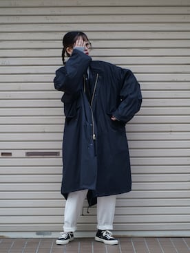 「アイテム（リング）」を使った、𝚛𝚒𝚜𝚊さん（レディース・161cm）の冬コーディネート