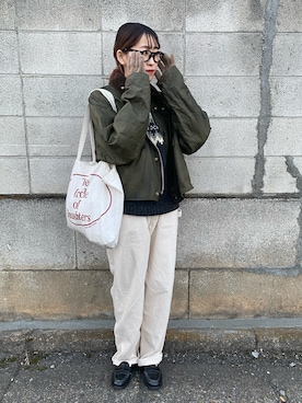 「Veritecoeur（ヴェリテクール）のアイテム」を使った、𝚛𝚒𝚜𝚊さん（レディース・161cm）の秋コーディネート