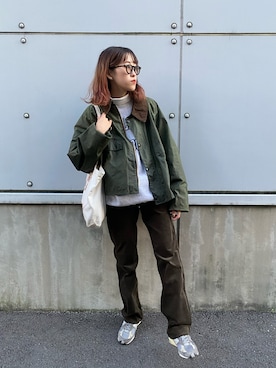 「COMOLI（コモリ）のアイテム」を使った、𝚛𝚒𝚜𝚊さん（レディース・161cm）の秋コーディネート