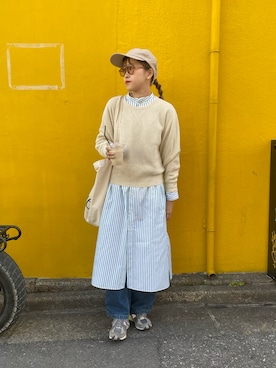 「BATONER（バトナー）のアイテム」を使った、𝚛𝚒𝚜𝚊さん（レディース・161cm）の冬コーディネート