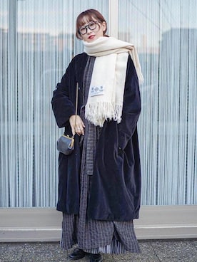 「CASEY CASEY（ケイシーケイシー）のアイテム」を使った、𝚛𝚒𝚜𝚊さん（レディース・161cm）の秋コーディネート