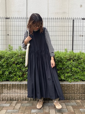 「COMOLI（コモリ）のアイテム」を使った、𝚛𝚒𝚜𝚊さん（レディース・161cm）の秋コーディネート