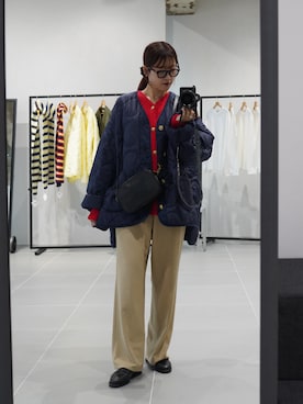 「ALDEN（オールデン）のアイテム」を使った、𝚛𝚒𝚜𝚊さん（レディース・161cm）の秋コーディネート