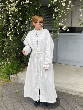 「VINTAGE（ヴィンテージ）のアイテム（ワンピース）」を使った、𝚛𝚒𝚜𝚊さん（レディース・161cm）の春コーディネート