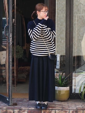 「Scye（サイ）のアイテム」を使った、𝚛𝚒𝚜𝚊さん（レディース・161cm）の冬コーディネート