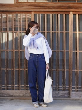 「SUNSHINE+CLOUD（サンシャインクラウド）のアイテム」を使った、𝚛𝚒𝚜𝚊さん（レディース・161cm）の春コーディネート