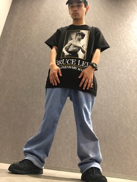 「BAIT（ベイト）のアイテム」を使った、Atsushiさん（メンズ・158cm）の夏コーディネート