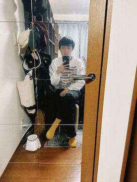 「Wrangler（ラングラー）のアイテム」を使った、川尻爽太 さん（メンズ・169cm）の春コーディネート