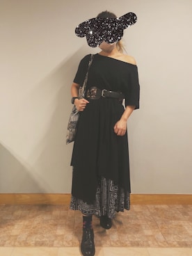 「initial（イニシャル）のアイテム（ワンピース/ドレス）」を使った、Stephany Ipさん（レディース・158cm）の秋コーディネート