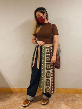 「initial（イニシャル）のアイテム（ワンピース/ドレス）」を使った、Stephany Ipさん（レディース・158cm）の秋コーディネート