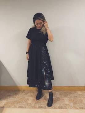 「ROCOCO（ロココ）のアイテム」を使った、Stephany Ipさん（レディース・158cm）の秋コーディネート