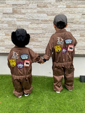 「アイテム（つなぎ/オールインワン）」を使った、KAI★AO☺︎さん（キッズ・100cm）の冬コーディネート