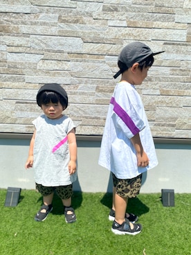 「アイテム（トップス）」を使った、KAI★AO☺︎さん（キッズ・100cm）の秋コーディネート