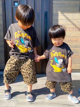「BREEZE（ブリーズ）の【ジュニア対応】NEWシェフハーフパンツ（その他パンツ）」を使った、KAI★AO☺︎さん（キッズ・100cm）の夏コーディネート
