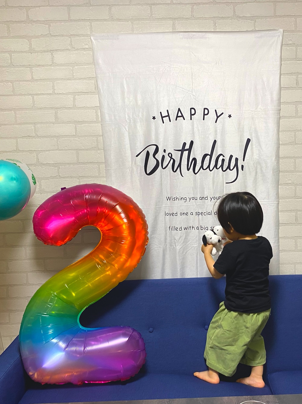 「2歳、誕生日」｜「Happybirthday🎂のアイテム（その他、その他）」を使った、KAI★AO☺︎さん（キッズ・80cm）の夏コーディネートの1枚目の写真