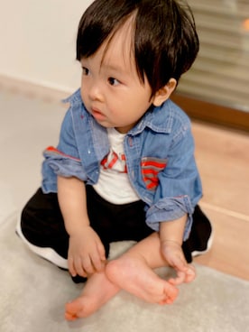 「アイテム（シャツ/ブラウス）」を使った、KAI★AO☺︎さん（キッズ・80cm）の秋コーディネート