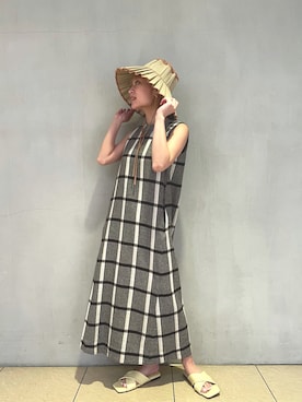 河村初美さん（レディース・157cm）の夏コーディネート