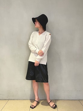 河村初美さん（レディース・157cm）の夏コーディネート