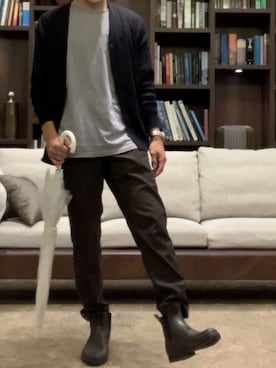 「アイテム（レインシューズ）」を使った、Yutoさん（メンズ・169cm）の秋コーディネート