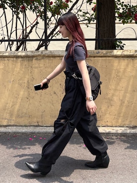 「RAWROW（ロウロウ）のアイテム」を使った、夏海さん（レディース・154cm）の春コーディネート