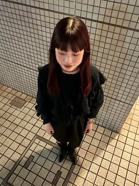 「Yohji Yamamoto（ヨウジヤマモト）のアイテム」を使った、夏海さん（レディース・154cm）の春コーディネート
