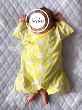 「petit main（プティマイン）のアイテム（浴衣）」を使った、はるさくさん（キッズ・50cm）の夏コーディネート