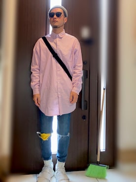 「asos（エイソス）のアイテム（トップス）」を使った、Lil' 44さん（メンズ・175cm）の春コーディネート