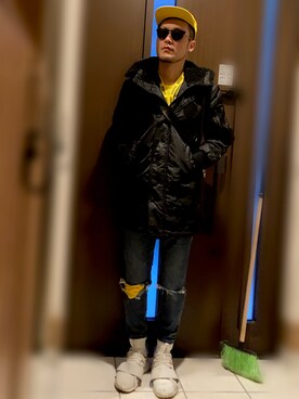 「内ボア」｜Lil' 44さん（メンズ・175cm）の冬コーディネート