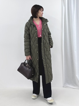 「冬コーデ、スニーカーコーデ」｜「アイテム（その他パンツ）」を使った、nol kawanoさん（レディース・162cm）の冬コーディネート