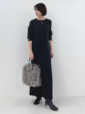 「Kassiopea（カシオペア）のアイテム」を使った、nol kawanoさん（レディース・162cm）の冬コーディネート