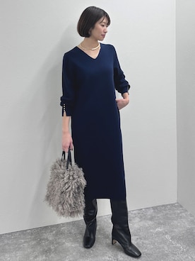 「Kassiopea（カシオペア）のアイテム」を使った、nol kawanoさん（レディース・162cm）の冬コーディネート