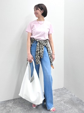 「NOLLEY’S（ノーリーズ）のストラップサンダル（サンダル）」を使った、nol kawanoさん（レディース・162cm）の夏コーディネート