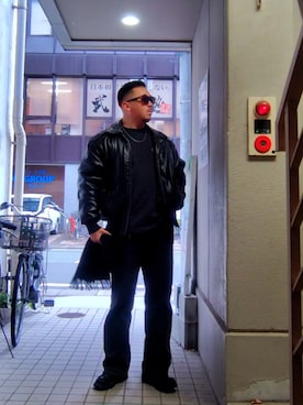 「CAMPER（カンペール）のアイテム」を使った、Rinさん（メンズ・180cm）の冬コーディネート