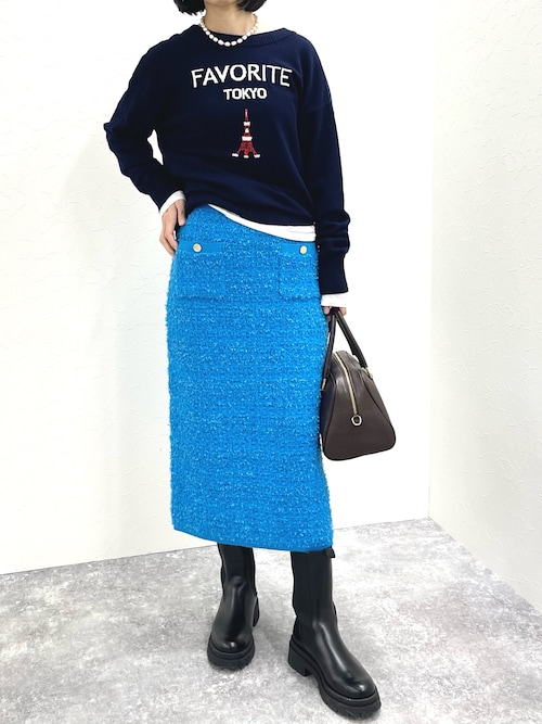 セール】《手洗い可能》ロゴジャガード2WAYニット(タワー