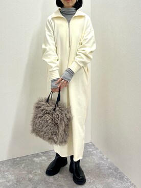 「Kassiopea（カシオペア）のアイテム」を使った、nol fujiwaraさん（レディース・167cm）の冬コーディネート