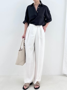 「eness（エネス）のアイテム」を使った、nol fujiwaraさん（レディース・167cm）の春コーディネート