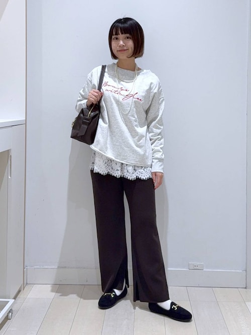 乾きやすいミニ裏毛プリントプルオーバー/580943（スウェット