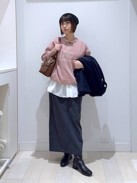 「おでかけ」｜「アイテム（チェスターコート）」を使った、mnk1018さん（レディース・158cm）の秋コーディネート