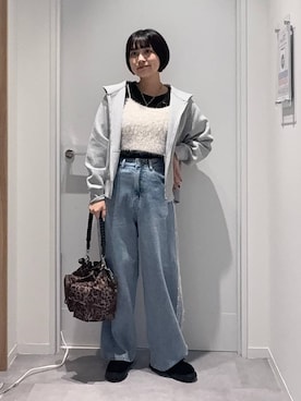 「GLOBAL WORK（グローバルワーク）のアイテム（ベスト）」を使った、mnk1018さん（レディース・158cm）の秋コーディネート