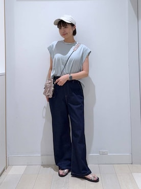 「GLOBAL WORK（グローバルワーク）のアイテム（パンツ）」を使った、mnk1018さん（レディース・158cm）の夏コーディネート