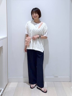 「ウツクシルエット_GLOBAL WORK」｜mnk1018さん（レディース・158cm）の夏コーディネート