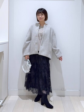 「アイテム（ノーカラーコート）」を使った、mnk1018さん（レディース・158cm・20代）の秋コーディネート