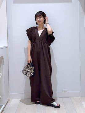 「アイテム（オールインワン・サロペット）」を使った、mnk1018さん（レディース・158cm）の夏コーディネート