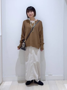 「アイテム（モカシン/デッキシューズ）」を使った、mnk1018さん（レディース・158cm・20代）の冬コーディネート